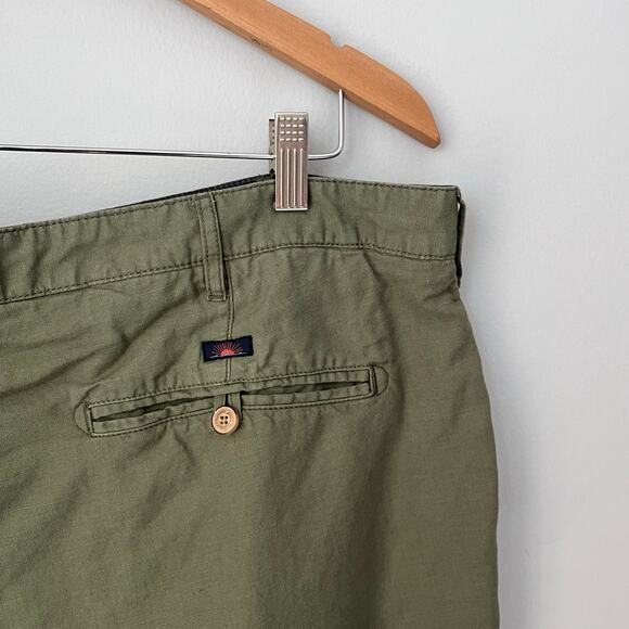 Faherty Green Malibu Short Linen Blend Chino Lightweight Casual Summer Size 40 - Picture 3 of 11